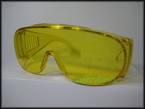 FIT OVER shield wrap YELLOW night driving shades stunna  