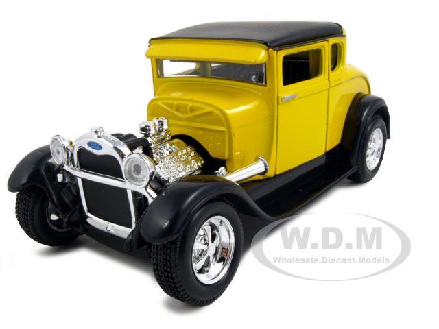 1929 FORD MODEL A YELLOW 124 DIECAST CAR MODEL  