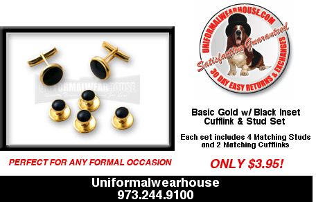 BLACK GOLD Formal Tuxedo Studs Cufflinks Set NEW  