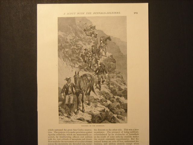 Frederic Remington, Buffalo Soldiers, Marching On The Mountains 