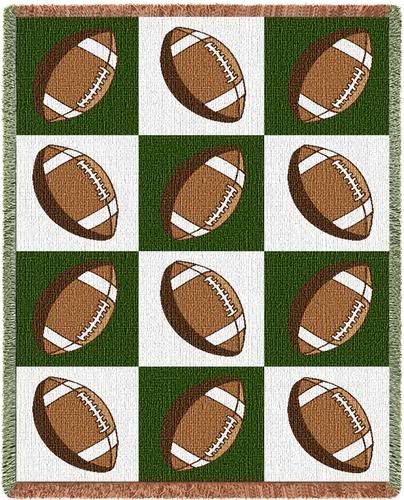 Football Sports Pattern Kid Boy Blanket Afghan Throw  