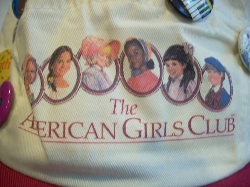 THE AMERICAN GIRL CLUB HAT CAP w/ 18 pins  