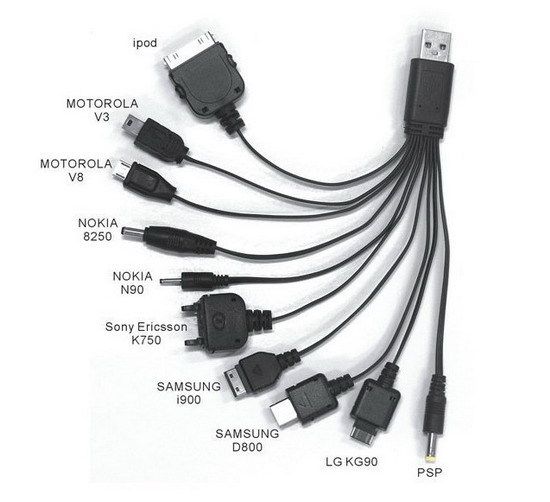   in 1 Multi Functions USB Charger Cable Cell Phone Charging Cord  