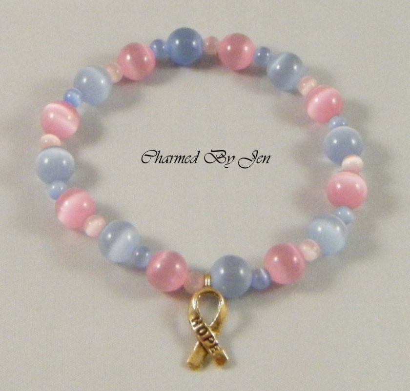 PREGNANCY INFANT LOSS PAIL Awareness Bracelet w/ Charm  