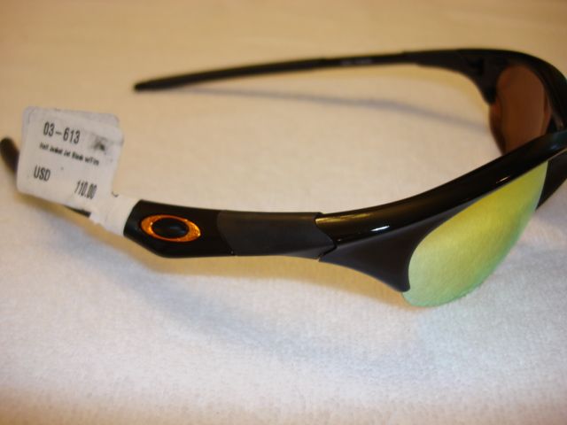   Oakley Half Jacket Sunglasses / Jet Black / Fire 03 613   New In Box