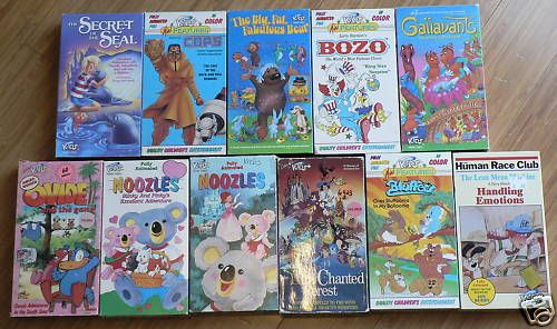 Huge Lot 11 Just For Kids Animated VHS Videos 1990s Set  