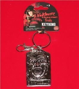 NIGHTMARE ON ELM STREET Freddy Krueger KEYRING KEYCHAIN  