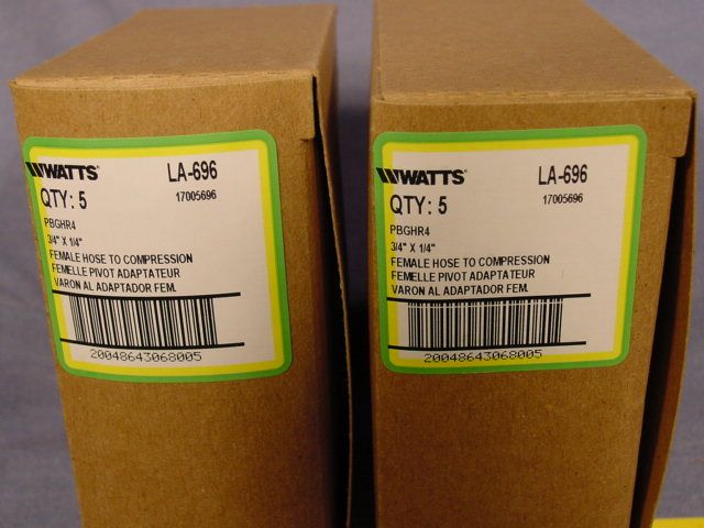 10 Watts LA 696 Brass Female Garden Hose To Compression 3/4 x 1/4 