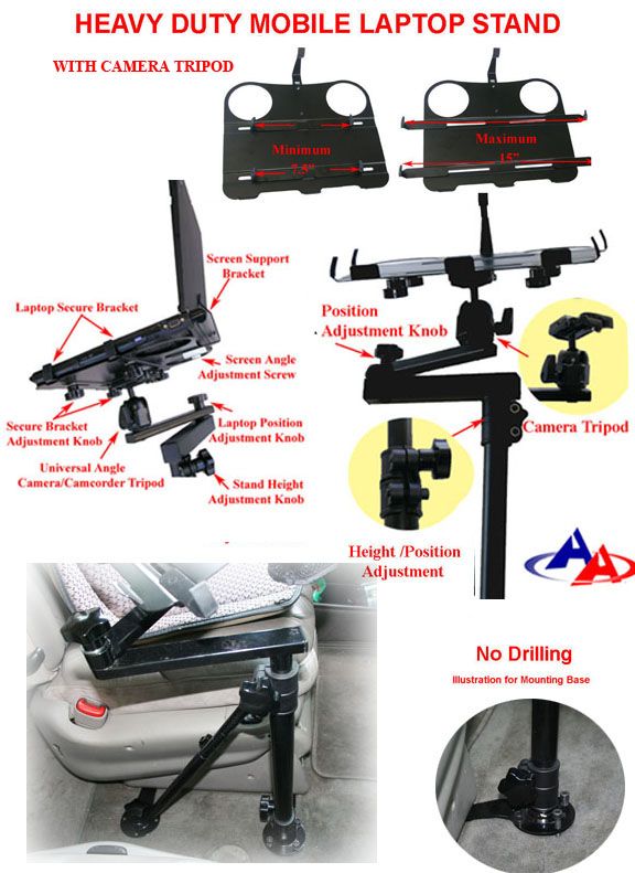 CAR VAN LAPTOP COMPUTER IPAD MOUNT STAND DESK HOLDER F  