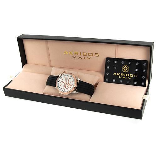 Akribos XXIV ak702557wt Gentlemens Date Watch  