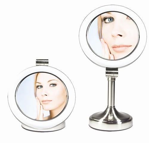 New 10x Dimmable Sunlight Lighted Makeup Make Up Mirror  