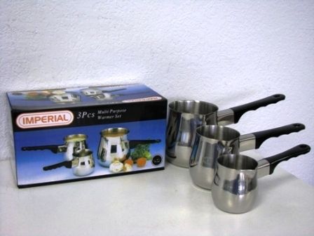 Pc Stainless Steel Turkish Coffee Warmer Set Food Tea, Soup, Butter 