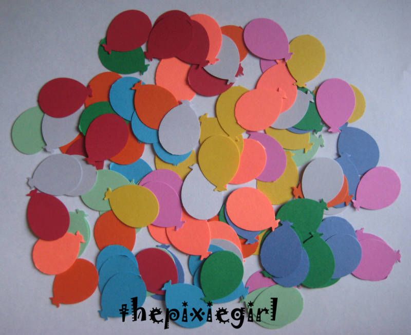 MARTHA STEWART BALLOON PAPER PUNCHES 100 DIE CUTS PUNCHIES MIXED 