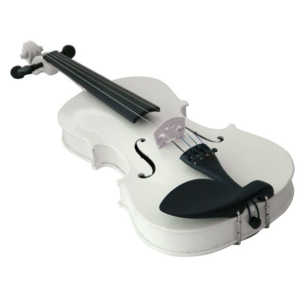 WHITE SOLIDWOOD VIOLIN+$55 GIFT+SETUP+LESSON  