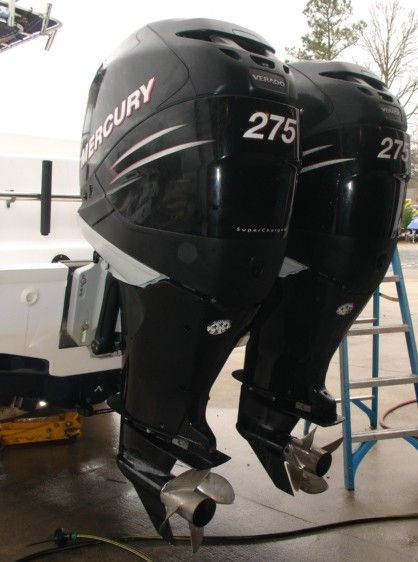 2006 MERCURY 275 HP VERADO PAIR OF 4 STROKE OUTBOARD MOTORS 25 SHAFTS 