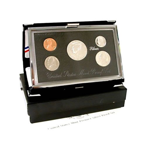 1998 Silver Premier Proof Coin Set US Mint  