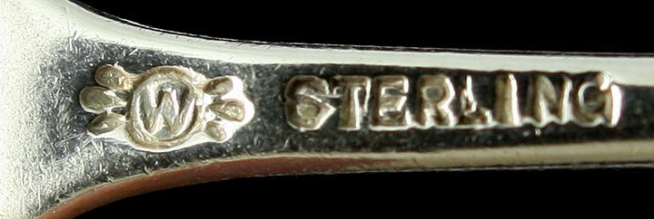 STERLING AND COIN SILVER MUSTARD AND EGG SPOON WHITING  