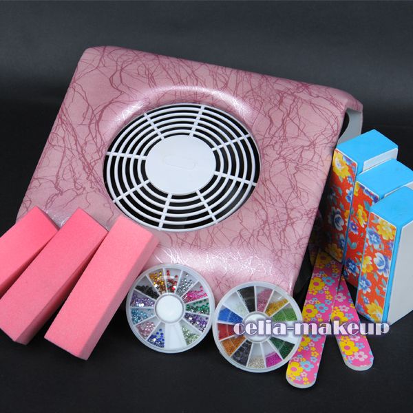   nail art dust suction files kits 3 buffer blocks two files gem 504