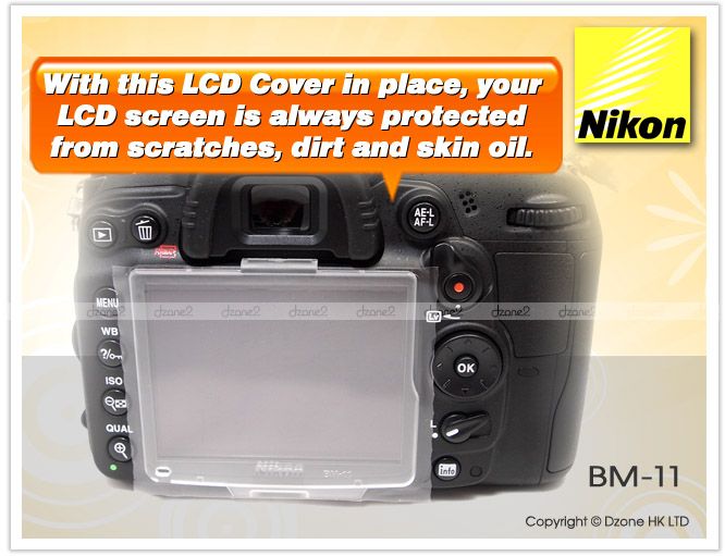   easily clips onto the LCD display of the Nikon D7000 digital camera