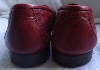 SZ 41 B 9 GUCCI RED LEATHER WOMANS MENS FLAT HORSEBIT LOAFERS SLIDE 