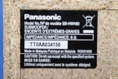 Panasonic SA PT480 DVD Home Theater System Receiver 5.1 surround 