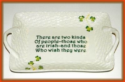 NEW IRISH SHAMROCK PLATE, Celtic Decorative Dish,basket  