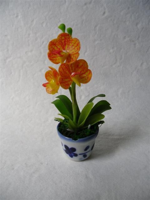 BLYTHE BARBIE FLOWERS MINIATURE DOLLHOUSE VANDA IN POT  