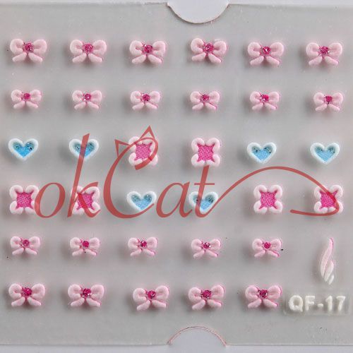 Sparkling 3D Nail Art Sticker Decal Flower Makeup Tips  