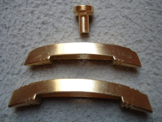 German WWII dagger crossguards and pommel nut   gold  