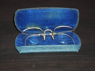 VINTAGE READING GLASSES SPECTACLES GOLD TONE 12k  