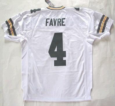 RBK GREEN BAY PACKERS BRETT FAVRE AUTHENTIC WHITE RD JERSEY 52  