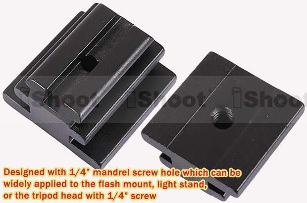 Flash Mount+Hotshoe Adapter w 1/4 Screw Hole for Sony  