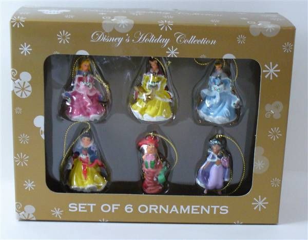   Princess Aurora Ariel Cinderella Belle Jasmine Mini Ornaments  