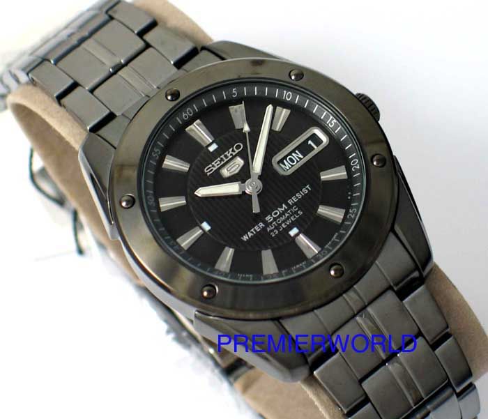 SEIKO AUTOMATIC GUN METAL SNZF39 WATCH SNZF39J1 JAPAN  