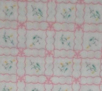 BEAUTIFUL VINTAGE SMALL FLOWER BLOCKS PRINT 100% COTTON FABRIC 1+ YDS 