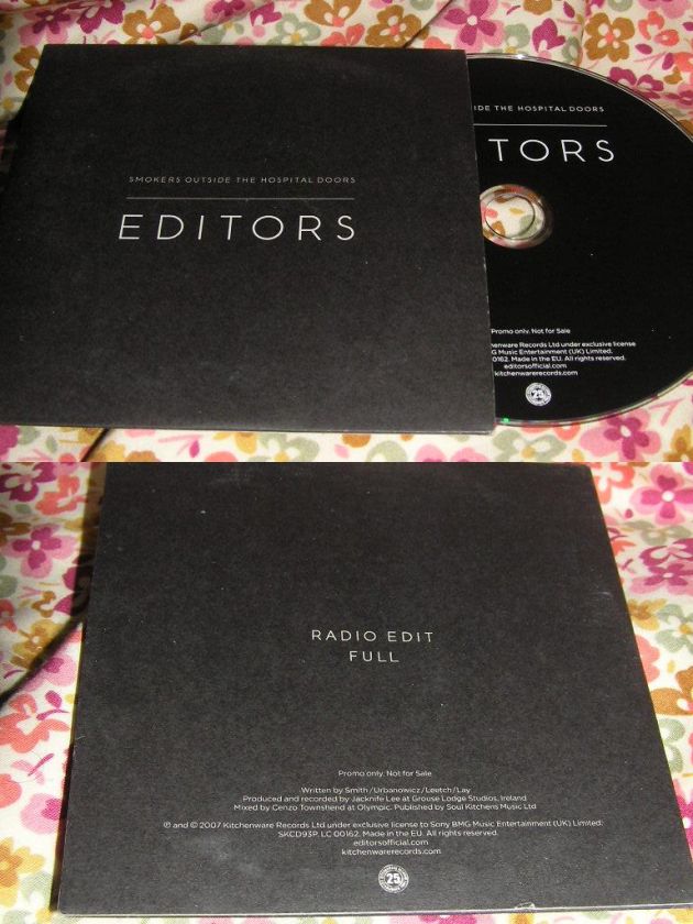 editors smokers outside the hospital doors PROMO CD  