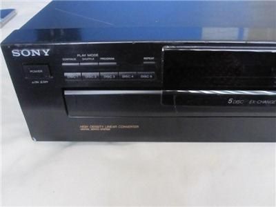 SONY CDP C245 5 DISC EX CHANGE COMPACT DISC PLAYER  