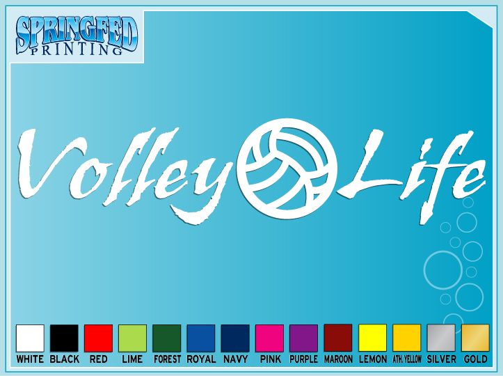VOLLEY LIFE Volleyball cut vinyl decal sticker Bump Set  