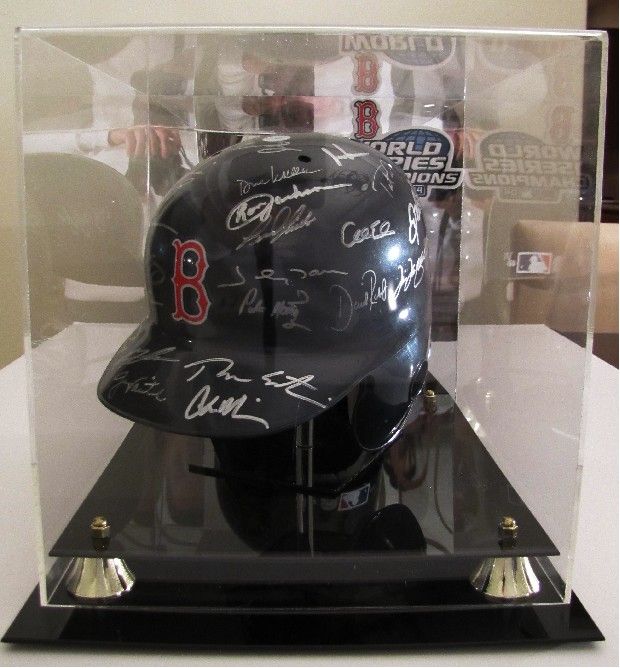   Champs Boston Red Sox Team Auto Batting Helmet Steiner Auth  