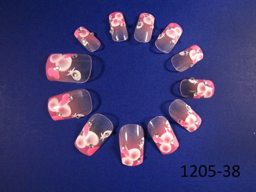 3D Jewelry Pre Glue Acrylic Nail Art French Tips 120538  