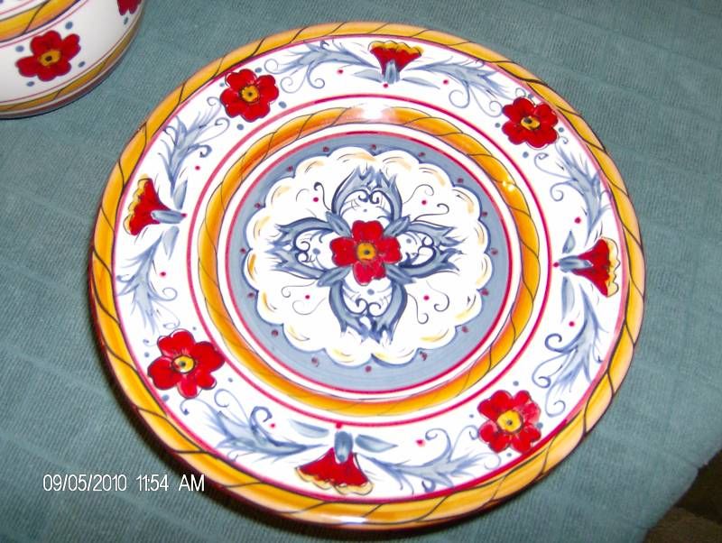 Tabletops Gallery Italiano Hand Painted 8 3/4 Plates  