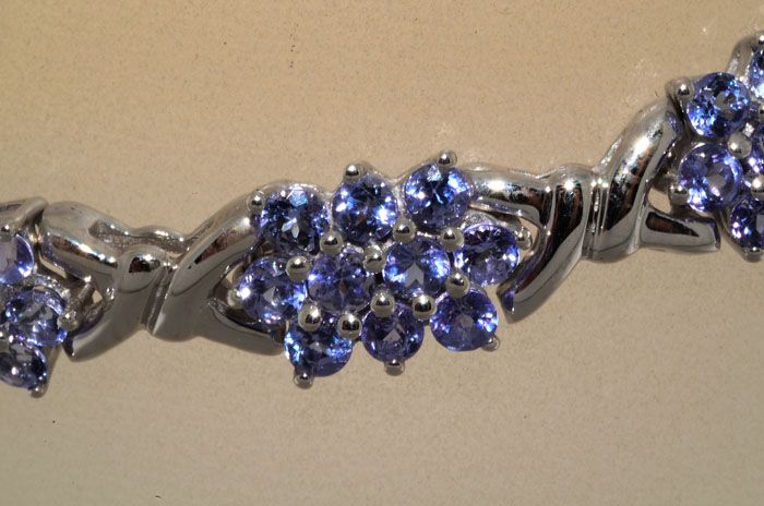 4,000 6.79CT ROUND CUT TANZANITE CLUSTER BRACELET WOW  