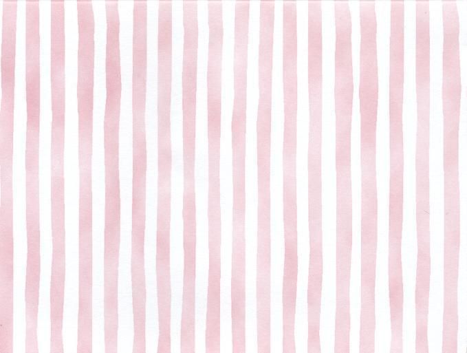 90 Pink Watercolor Stripes Folded Thank You Cards  