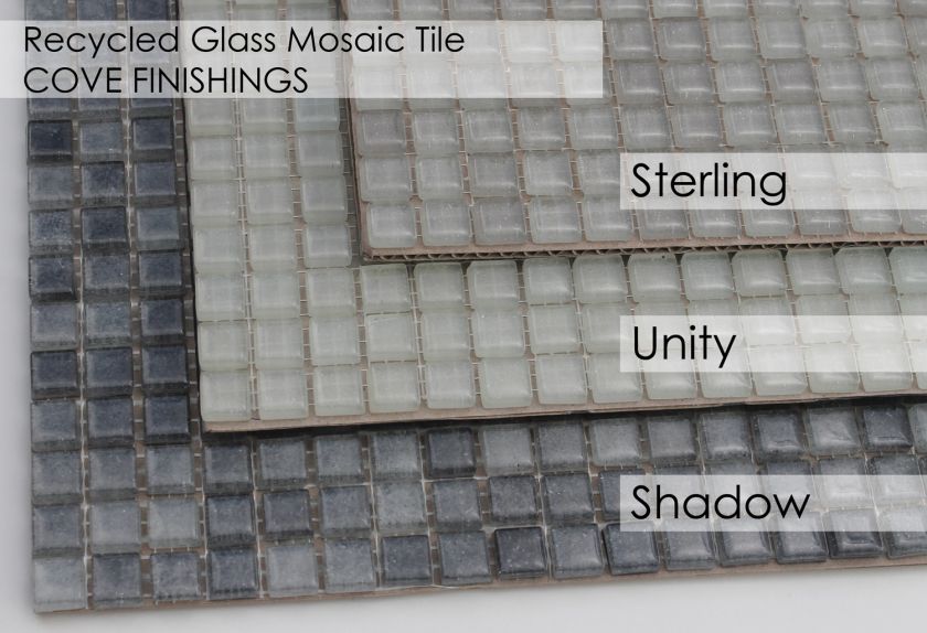   Colored Recycled Glass Mosaic Tile   Eco Friendly Backsplash  