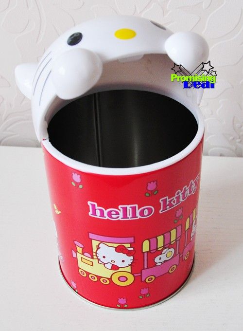 Hello Kitty Trash Can Waste Garbage Bin Wastebaskets RR  