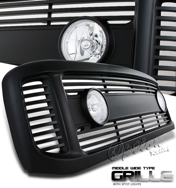   F250  F350 F SUPER DUTY PICKUP TRUCK BLACK GRILLE WITH SPOT LIGHTS