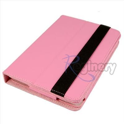   Leather Stand Case Cover for  Kindle Fire 7 Tablet PINK  