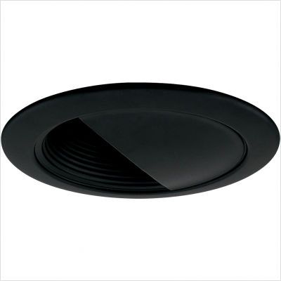   Lighting 4 Incandescent Wall Washer Recessed Lighting Trim in Black