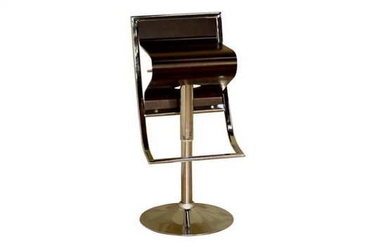 Height Adjustable Swivel Wenge Wood Bar Stool Barstool  