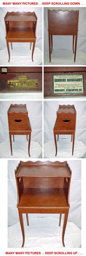 ANTIQUE VINTAGE KITTINGER BOOK BIBLE SHELF END TABLE DESK FURNITURE 